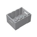 Container, Crate 3 x 4 x 1 2/3 with Handholds #30150 - 194-Light Bluish Gray