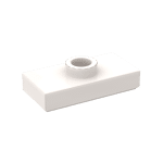 Plate, Modified 1 x 2 with 1 Stud, Jumper #3794  - 1-White