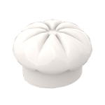 Minifig Hat, Chef / Baker #3898 - 1-White