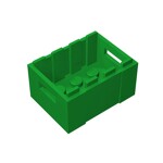 Container, Crate 3 x 4 x 1 2/3 with Handholds #30150 - 28-Green