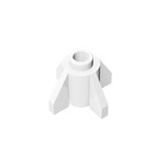 Brick Round 1 x 1 with Fins, Open Stud #4588  - 1-White