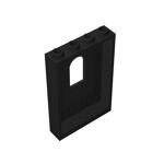 Panel 1 x 4 x 5 with Arched Window #60808  - 26-Black