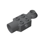 Technic Brick Special 2 x 2 with Pin Hole, Rotation Joint Ball Half [Horizontal Top], Rotation Joint Socket #47452  - 199-Dark Bluish Gray