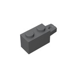 Hinge Brick 1 x 2 Locking With 1 Finger Horizontal End #30541 - 199-Dark Bluish Gray