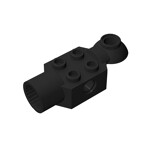 Technic Brick Special 2 x 2 with Pin Hole, Rotation Joint Ball Half [Horizontal Top], Rotation Joint Socket #47452  - 26-Black