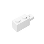 Hinge Brick 1 x 2 Locking With 1 Finger Horizontal End #30541 - 1-White