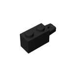 Hinge Brick 1 x 2 Locking With 1 Finger Horizontal End #30541 - 26-Black