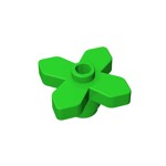 Plant, Flower 2 x 2 Leaves - Angular #4727 - 37-Bright Green