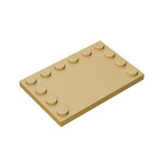 Plate Special 4 x 6 with Studs on 3 Edges #6180 - 5-Tan