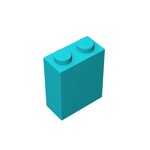 Brick 1 x 2 x 2 #3245 - 322-Medium Azure