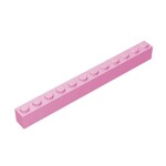 Brick 1 x 12 #6112 - 222-Bright Pink