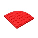 Plate Round Corner 6 x 6 #6003 - 21-Red