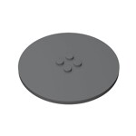 Tile Round 8 x 8 #6177 - 199-Dark Bluish Gray