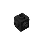 Brick Special 1 x 1 Studs on 4 Sides #4733 - 26-Black