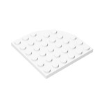 Plate Round Corner 6 x 6 #6003 - 1-White