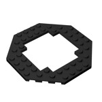 Plate Special 10 x 10 Octagonal Open Center #6063 - 26-Black