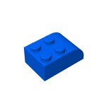 Brick Curved 2 x 3 with Curved Top #6215 - 23-Blue