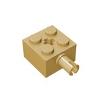 Brick Special 2 x 2 with Pin and Axle Hole #6232 - 5-Tan