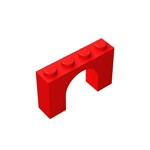 Brick Arch 1 x 4 x 2 #6182 - 21-Red