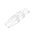 Slope Curved 4 x 1 No Studs - Stud Holder with Symmetric Ridges #11153  - 40-Trans-Clear