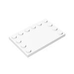 Plate Special 4 x 6 with Studs on 3 Edges #6180 - 1-White