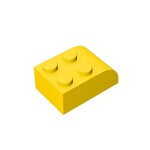 Brick Curved 2 x 3 with Curved Top #6215 - 24-Yellow