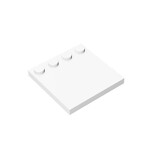 Plates Special 4 x 4 with Studs on One Edge [Plain] #6179 - 1-White