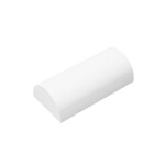 Brick Curved 2 x 4 No Studs, Curved Top #6192 - 1-White