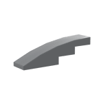 Slope Curved 4 x 1 No Studs - Stud Holder with Symmetric Ridges #11153  - 199-Dark Bluish Gray