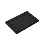 Plate Special 4 x 6 with Studs on 3 Edges #6180 - 26-Black