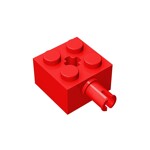 Brick Special 2 x 2 with Pin and Axle Hole #6232 - 21-Red