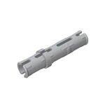 Technic Pin Long with Friction Ridges Lengthwise, 2 Center Slots #6558 - 194-Light Bluish Gray