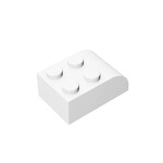 Brick Curved 2 x 3 with Curved Top #6215 - 1-White