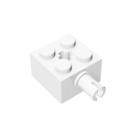 Brick Special 2 x 2 with Pin and Axle Hole #6232 - 1-White