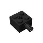 Brick Special 2 x 2 with Pin and Axle Hole #6232 - 26-Black