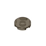 Tile Round 2 x 2 with Bottom Stud Holder #14769  - 111-Trans-Black