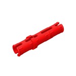 Technic Pin Long with Friction Ridges Lengthwise, 2 Center Slots #6558 - 21-Red