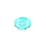 Tile Round 2 x 2 with Bottom Stud Holder #14769  - 42-Trans-Light Blue