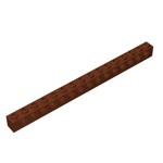 Technic Brick 1 x 16 [15 Holes] #3703 - 192-Reddish Brown