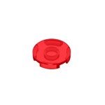 Tile Round 2 x 2 with Bottom Stud Holder #14769  - 41-Trans-Red