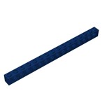 Technic Brick 1 x 16 [15 Holes] #3703 - 140-Dark Blue