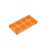 Technic Plate 2 x 4 3 Holes #3709 - 182-Trans-Orange