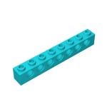 Technic Brick 1 x 8 [7 Holes] #3702 - 322-Medium Azure