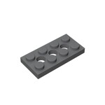 Technic Plate 2 x 4 3 Holes #3709 - 199-Dark Bluish Gray