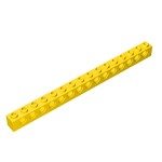 Technic Brick 1 x 16 [15 Holes] #3703 - 24-Yellow