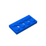 Technic Plate 2 x 4 3 Holes #3709 - 23-Blue