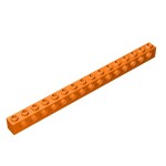 Technic Brick 1 x 16 [15 Holes] #3703 - 106-Orange