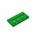 Technic Plate 2 x 4 3 Holes #3709 - 28-Green