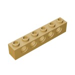 Technic Brick 1 x 6 [5 Holes] #3894 - 5-Tan