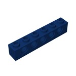 Technic Brick 1 x 6 [5 Holes] #3894 - 140-Dark Blue